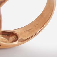 A 14K Rose Gold, Morganite, and Diamond Ring