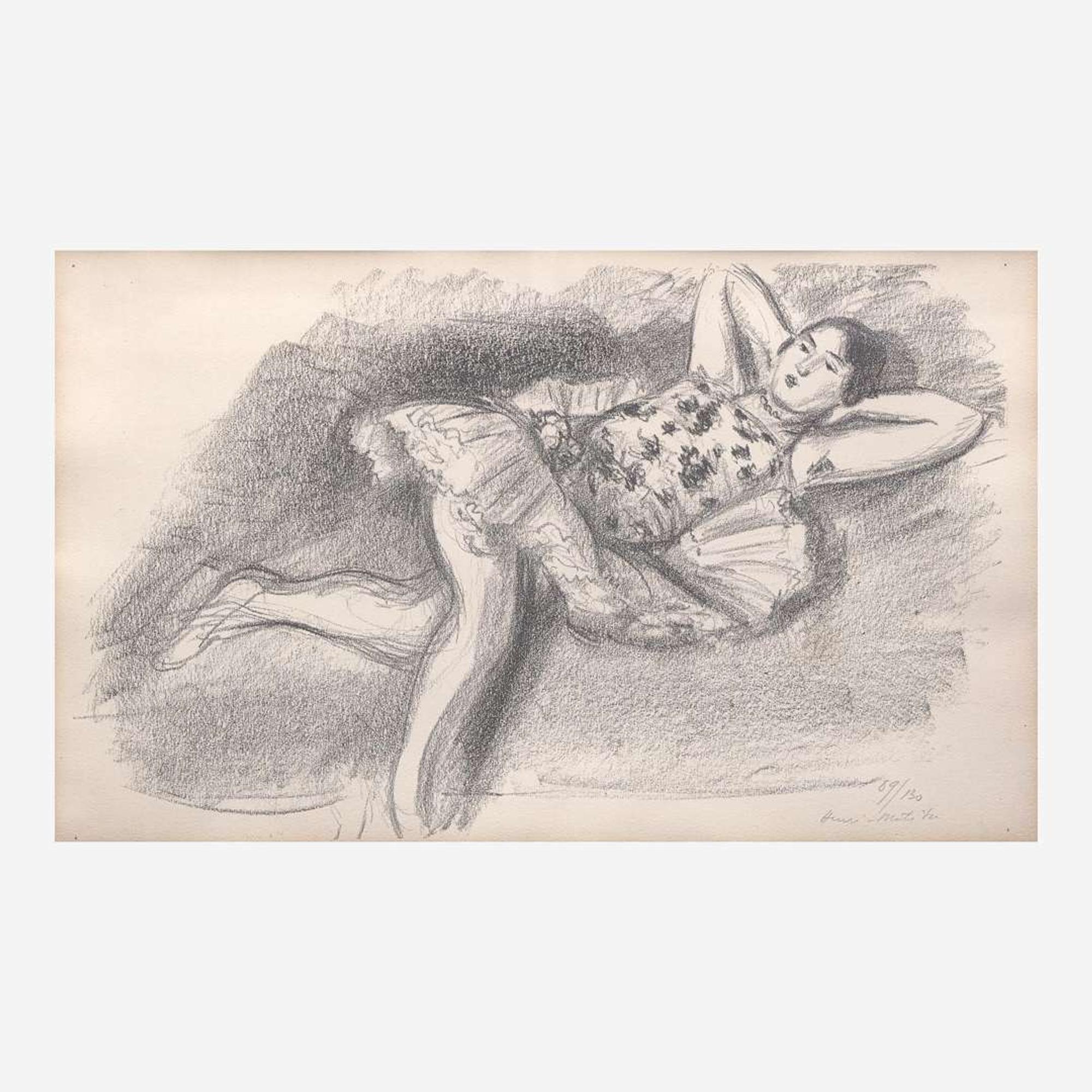 Henri Matisse (French, 1869-1954) Danseuse au Divan Pilée en Deux from Dix Danseuses