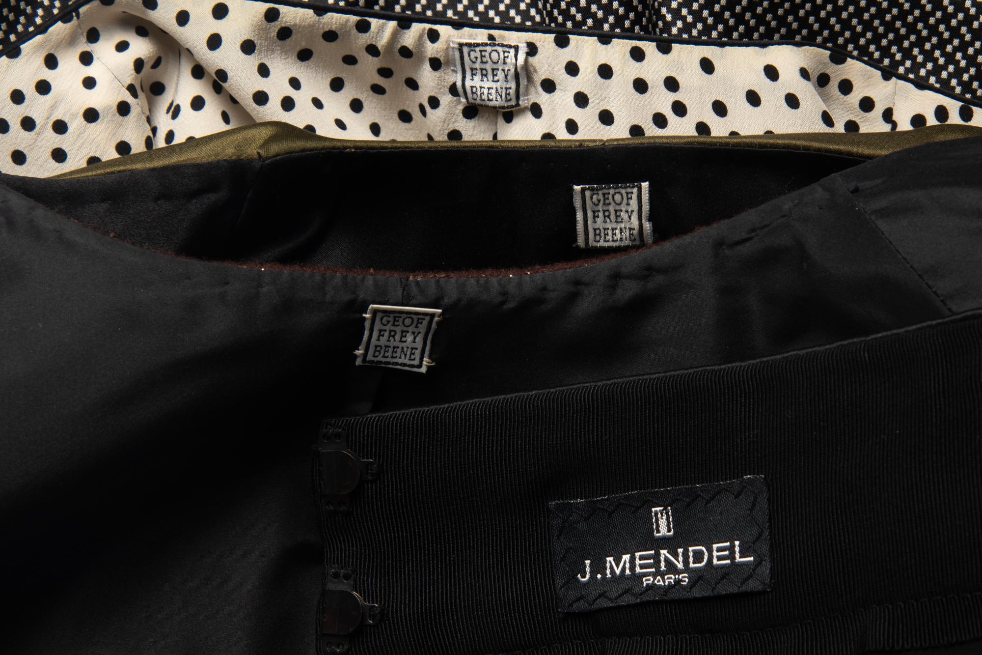 A Collection of Five Separates by Geoffrey Beene and One J. Mendel Skirt