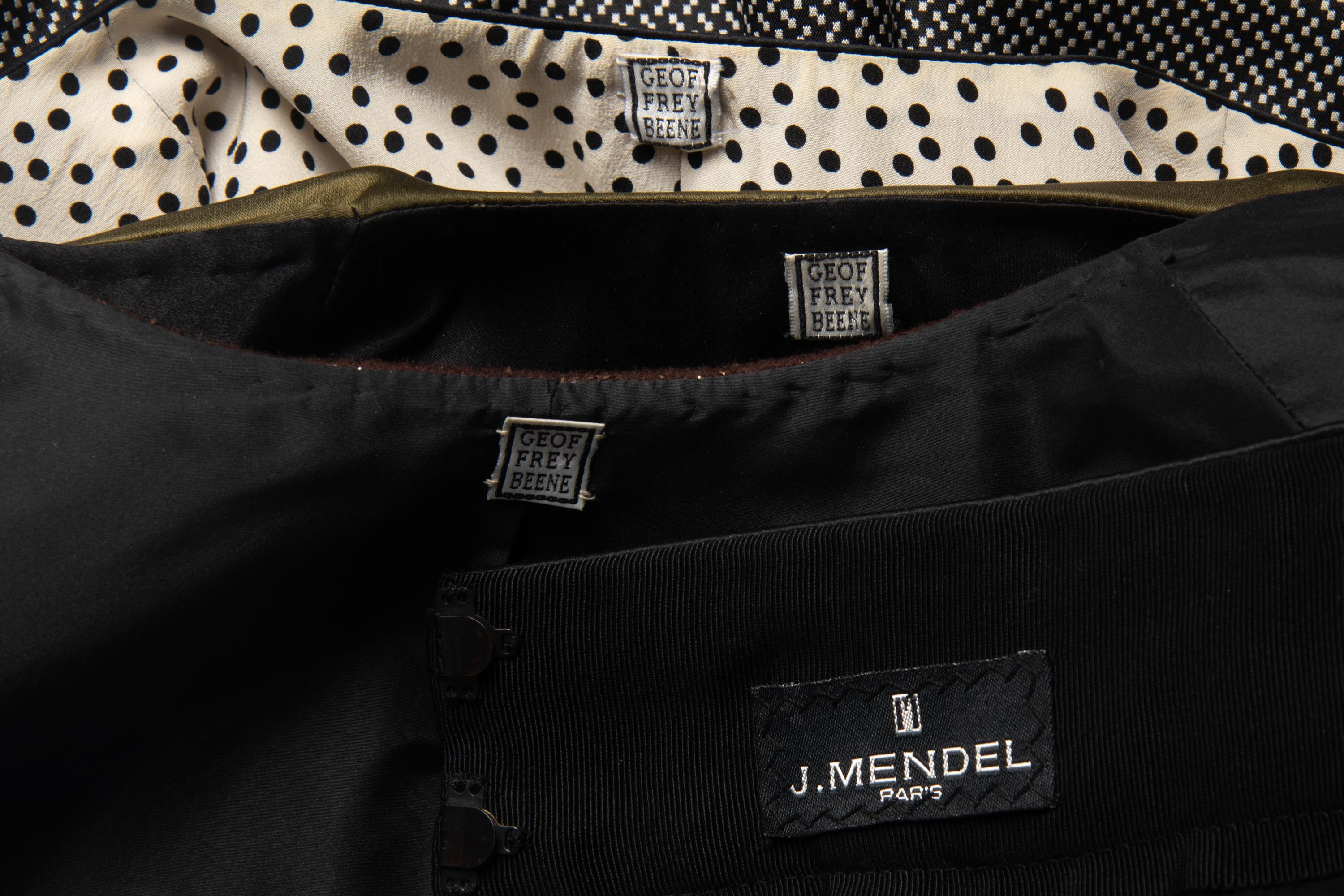A Collection of Five Separates by Geoffrey Beene and One J. Mendel Skirt