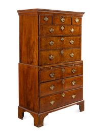 A George II Walnut Chest-on-Chest