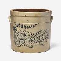 Two cobalt-decorated stoneware crocks New York and New Jersey, 19th century