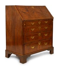 A George II Walnut Slant Front Desk — LATE 18TH/EARLY 19TH CENTURY