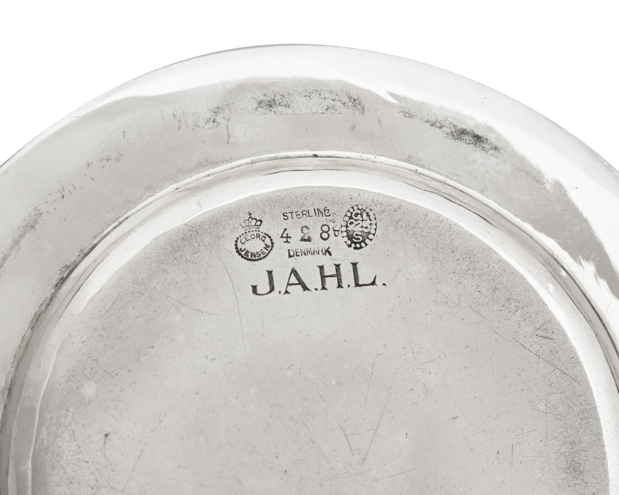 A Set of Six Georg Jensen Silver Coasters