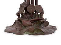 A Tiffany Studios Bronze Twelve-Light Lily Lamp Base