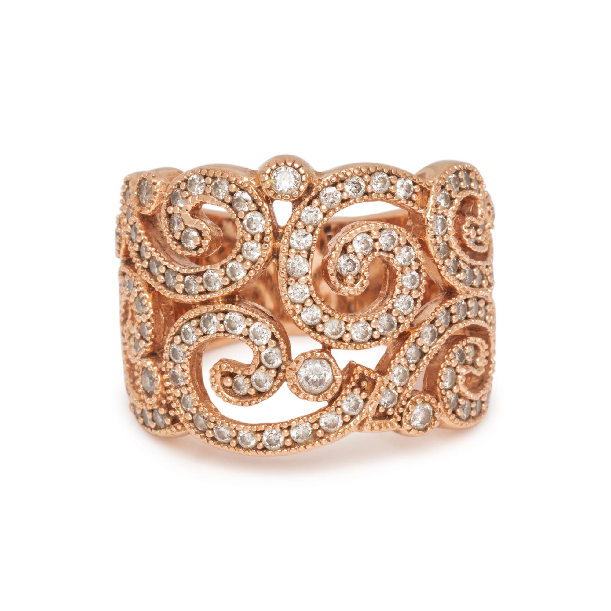 EFFY, ROSE GOLD AND DIAMOND RING