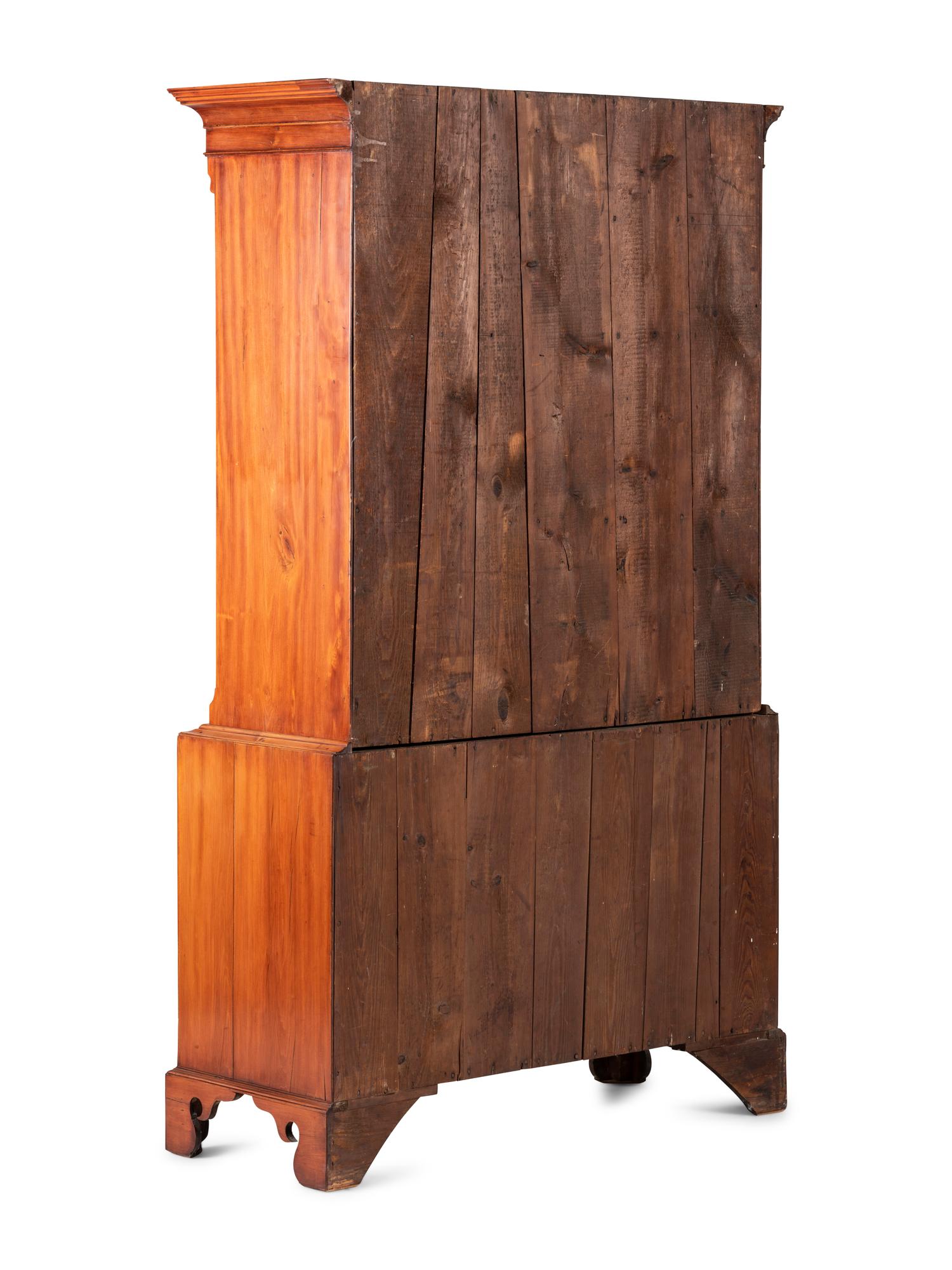 A Chippendale Cherrywood Linen Press