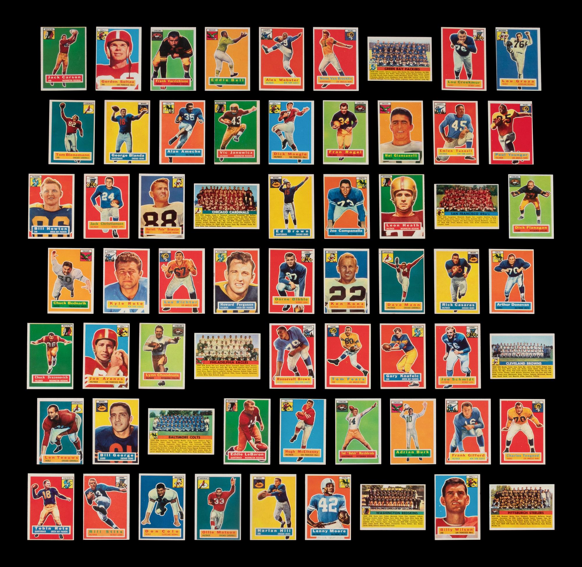 A Complete Set of 1956 Topps Football Cards (120/120)