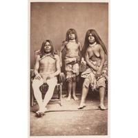 [NATIVE AMERICANS]. BONINE, E.A., photographer. A group of 2 photographs of Yuma Indians. Arizona: n.d., [ca 1870s].