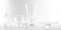 A Collection of Steuben Glass Articles Height of tallest 8 3/4 inches.