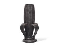 A Wedgwood Black Basalt Cornhusk Bud Vase