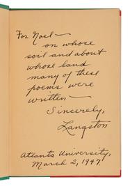 HUGHES, Langston (1901-1967). Fields of Wonder . New York: Alfred A. Knopf, 1947.