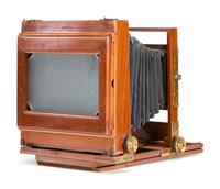 [EARLY PHOTOGRAPHY]. Front focusing field camera. G. Gennert, New York, ca 1889.