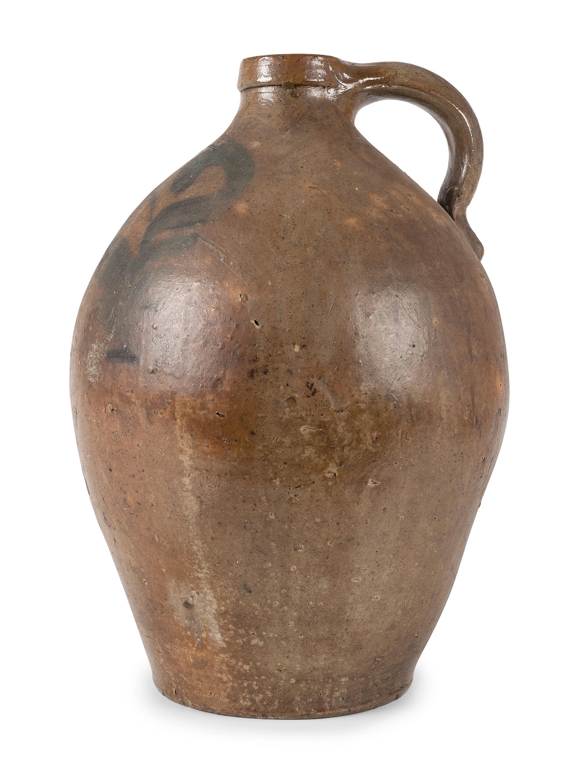 An Ohio Cobalt Decorated Stoneware Jug