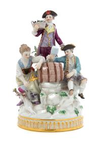 A Meissen Porcelain Figural Group Height 8 3/4 inches. — 19TH/20TH CENTURY