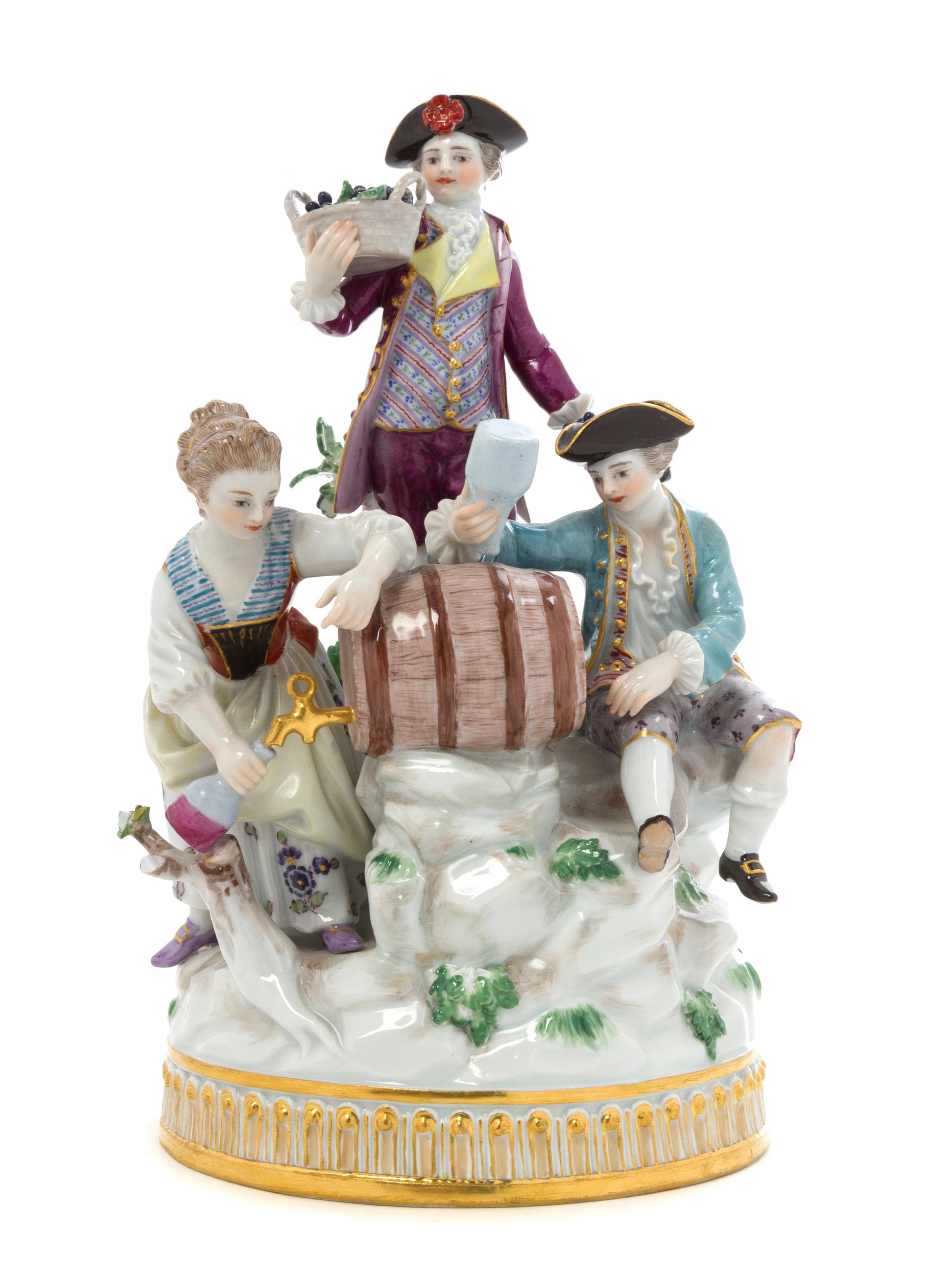 A Meissen Porcelain Figural Group Height 8 3/4 inches. — 19TH/20TH CENTURY