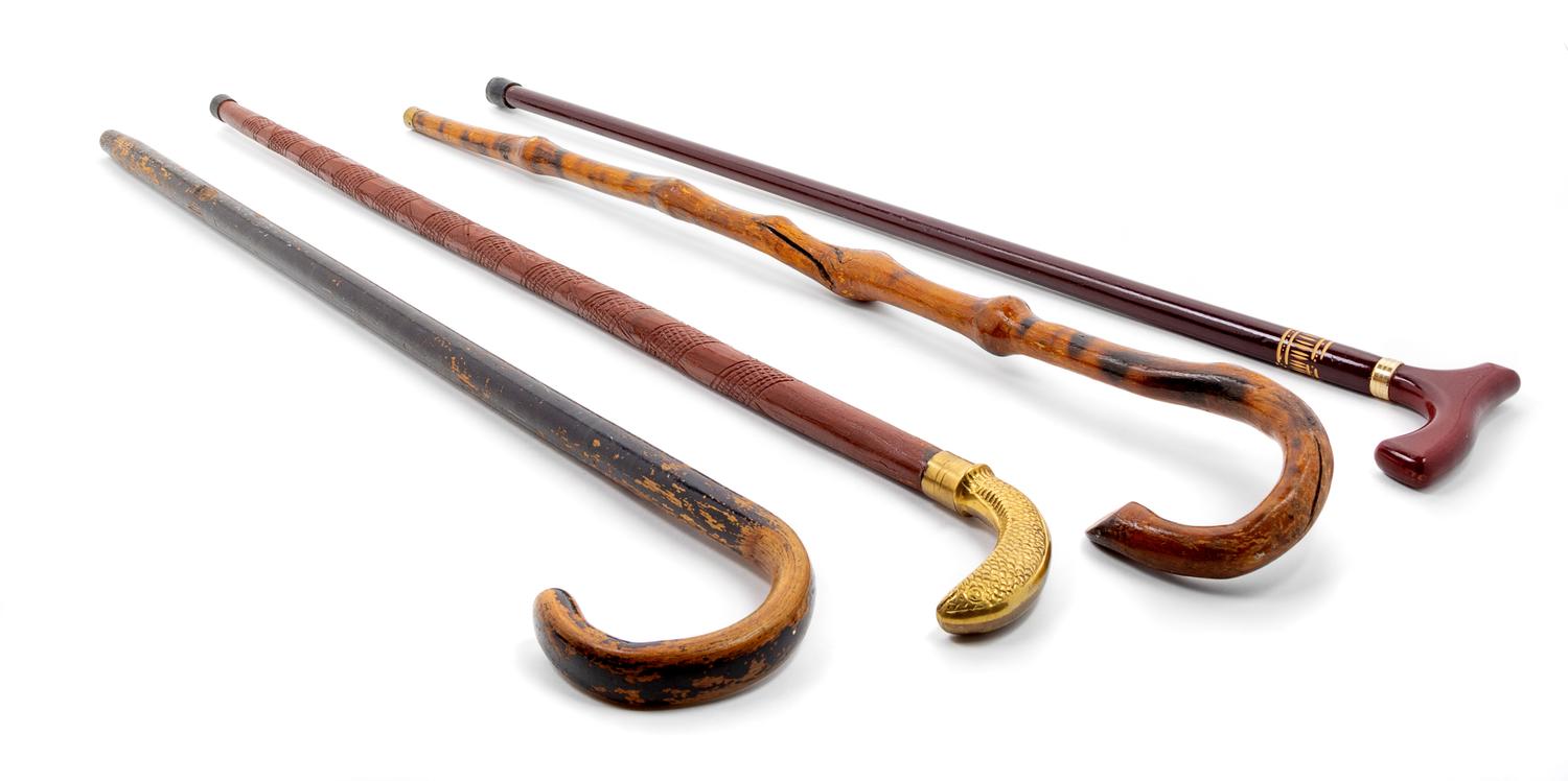 A Group of Eight Carved Wood Canes