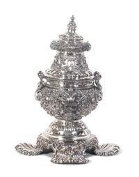 An Italian Silver Hot Water Kettle Height 25 1/2 inches. — 20TH CENTURY