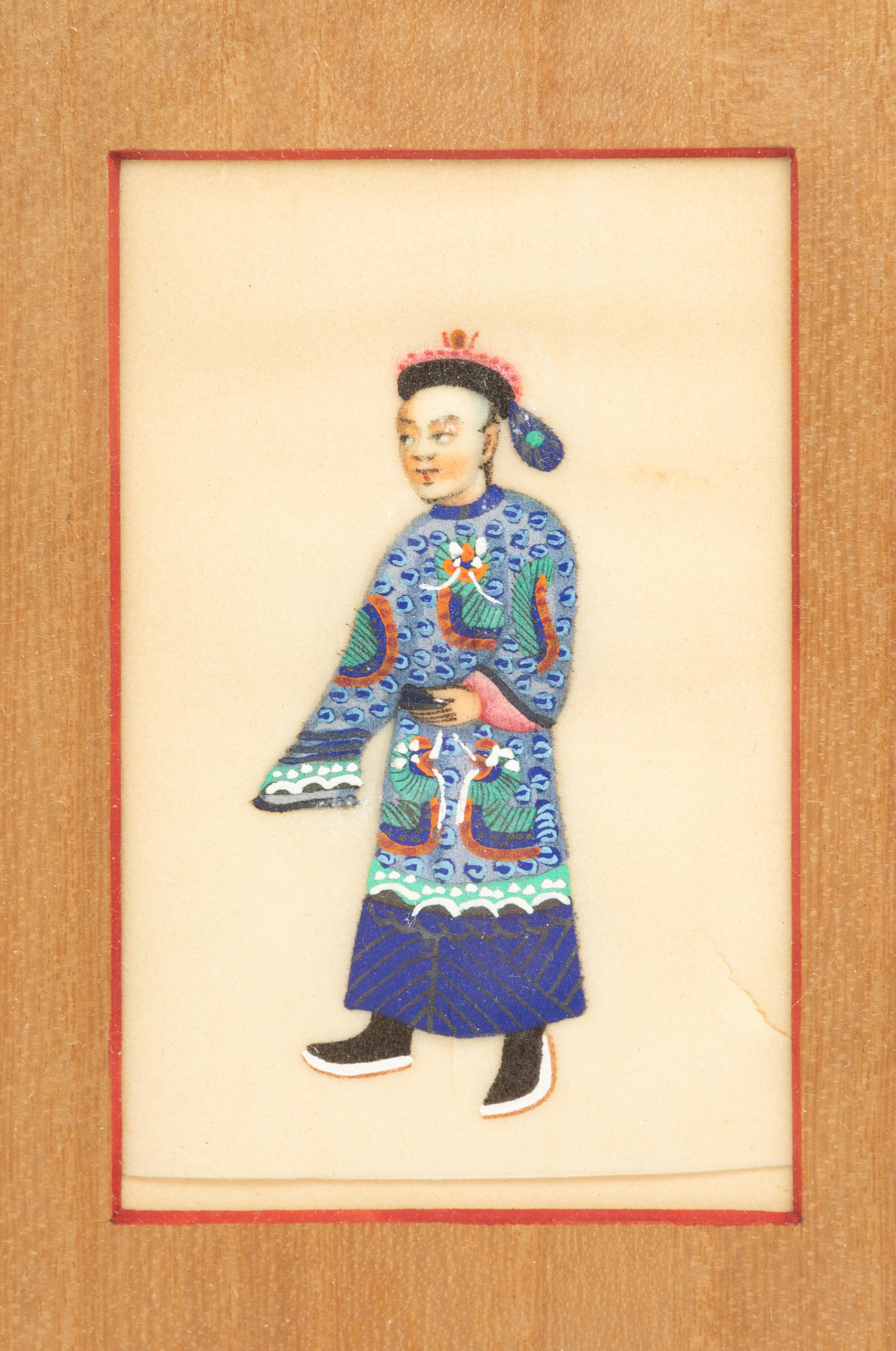 Six Chinese Export Pith Paper Paintings