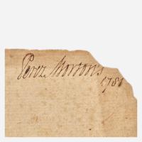 [Americana] [Revere, Paul] Morton, Perez Printed Book-Plate and Cut Signature