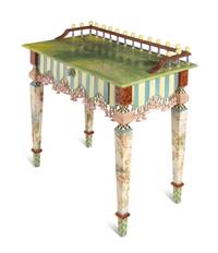 A Mackenzie Childs Marble Collection Writing Desk