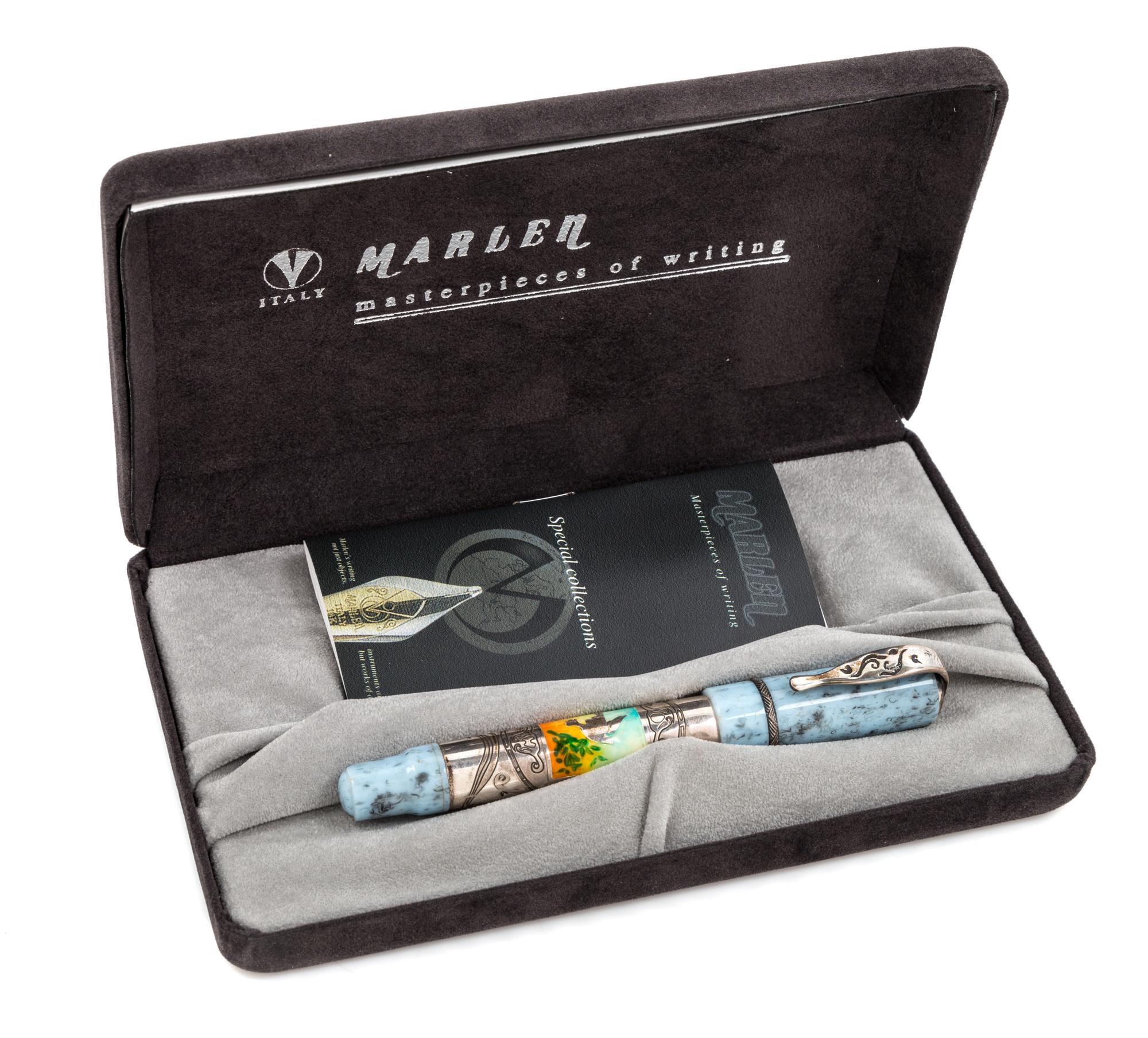 A Marlen Liberty Art Nouveau Light Blue Limited Edition Fountain Pen
