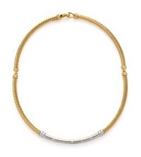 DAVID YURMAN, BICOLOR GOLD AND DIAMOND COLLAR NECKLACE