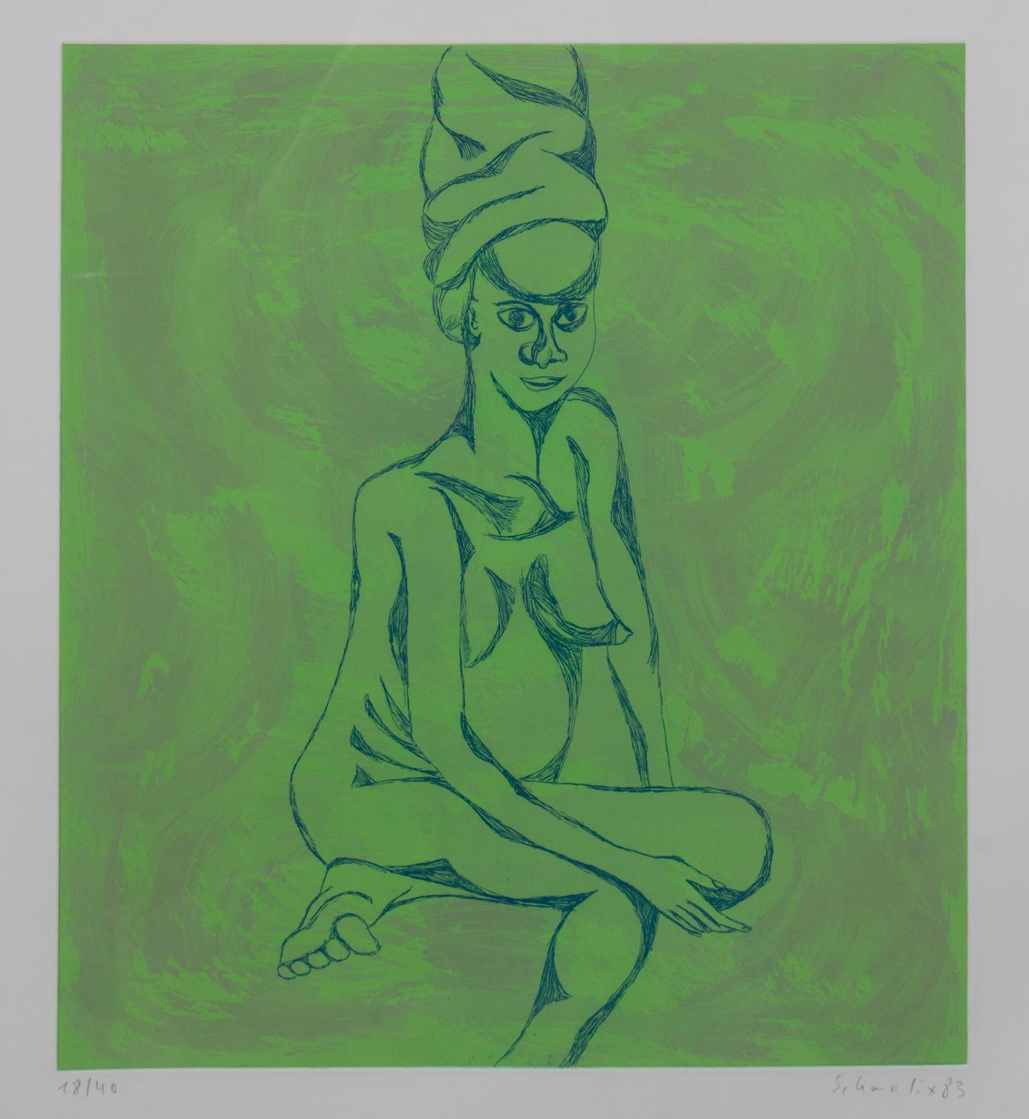 Hubert Schmalix, (Austrian, b. 1952), Nach dem Bade, 1983