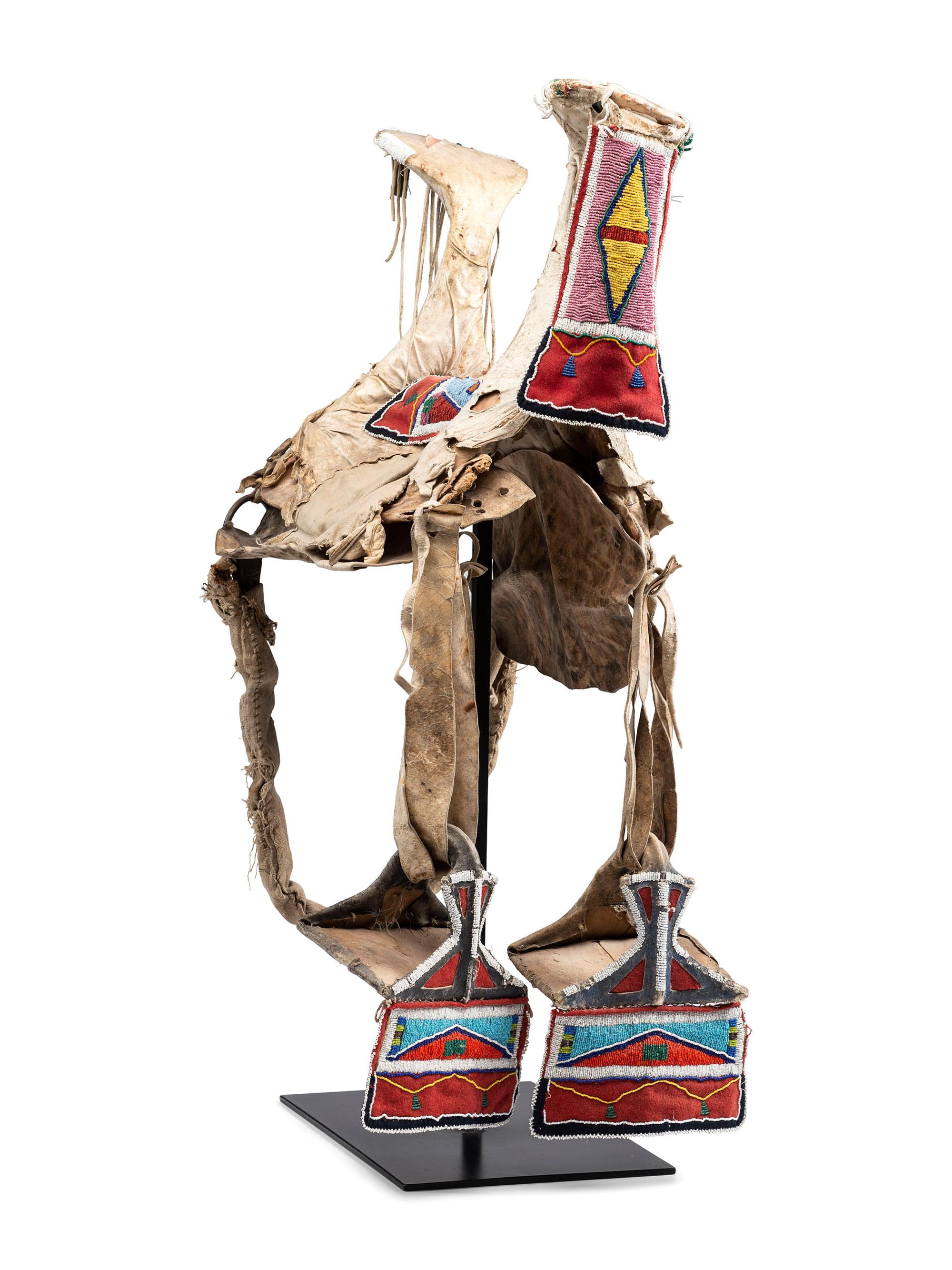 Apsáalooke [Crow] Beaded Rawhide Saddle