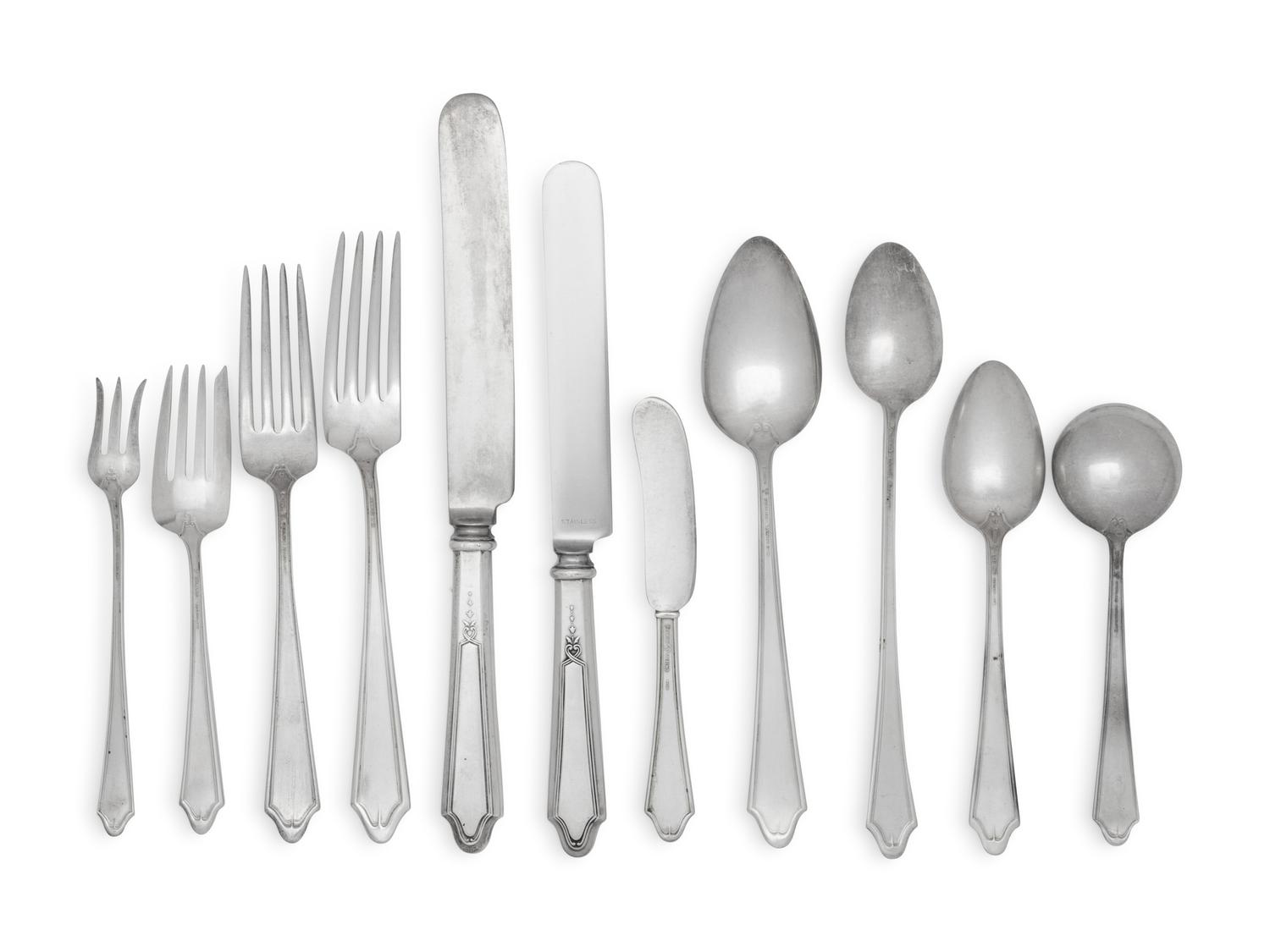An American Silver Flatware Service