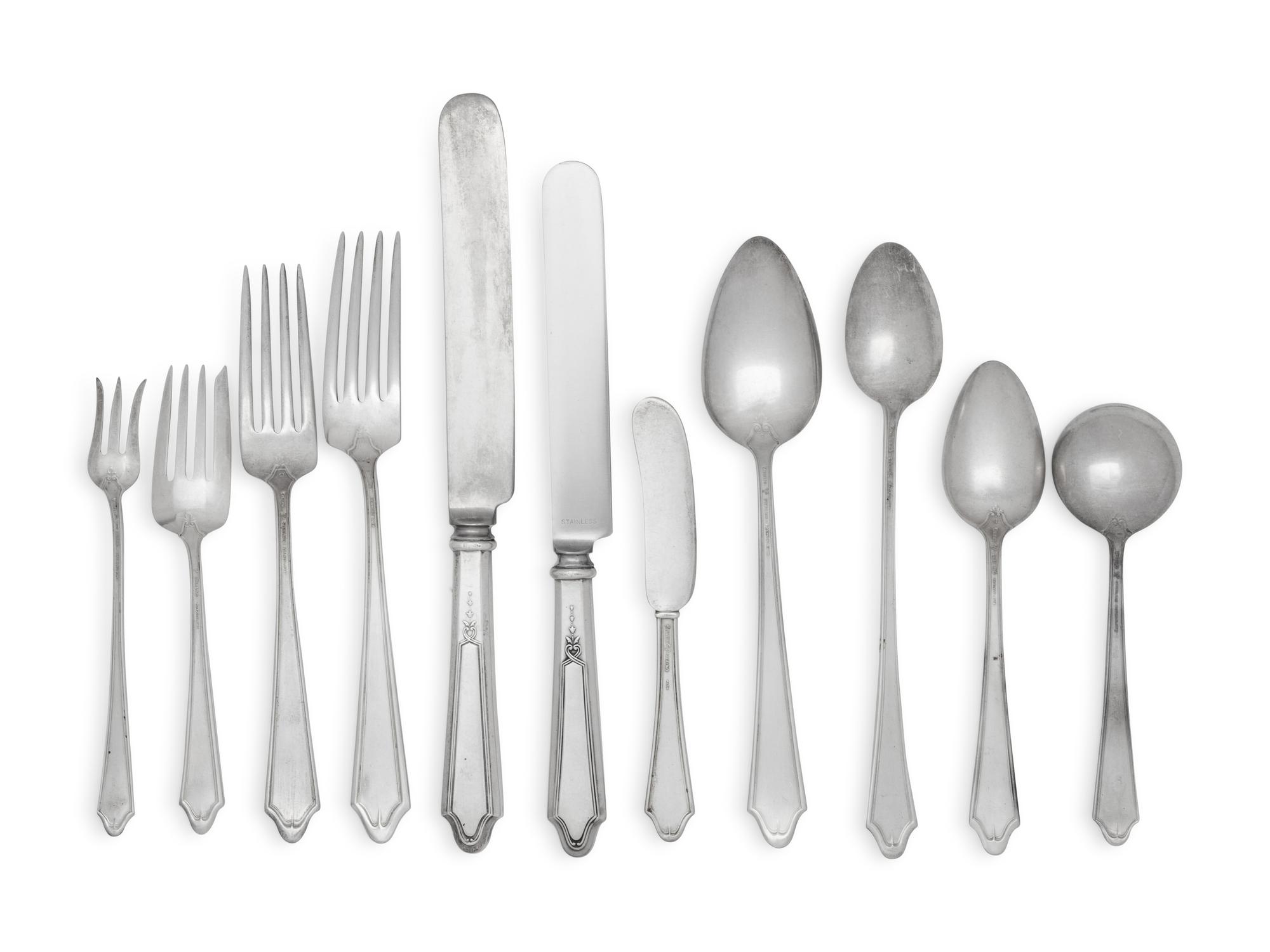 An American Silver Flatware Service