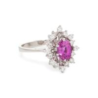 PINK SAPPHIRE AND DIAMOND RING