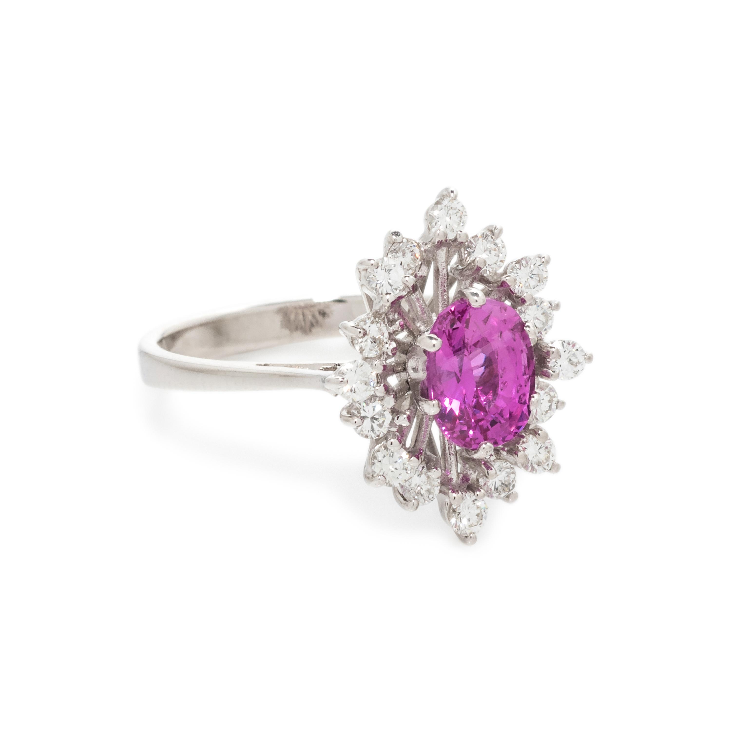 PINK SAPPHIRE AND DIAMOND RING