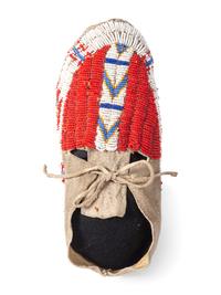 Northern Plains Beaded Hide Moccasins