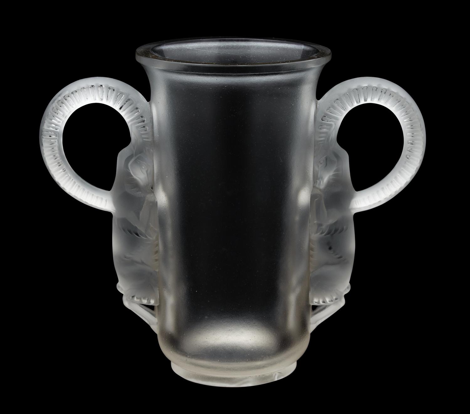 A Rene Lalique "Thibet" Vase Frosted Glass — WINGEN-SUR-MODER, FRANCE, DESIGNED 1931