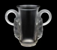 A Rene Lalique "Thibet" Vase Frosted Glass — WINGEN-SUR-MODER, FRANCE, DESIGNED 1931