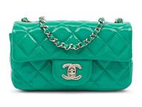 Chanel Turquoise Patent Mini Quilted Classic Flap Bag, 2012