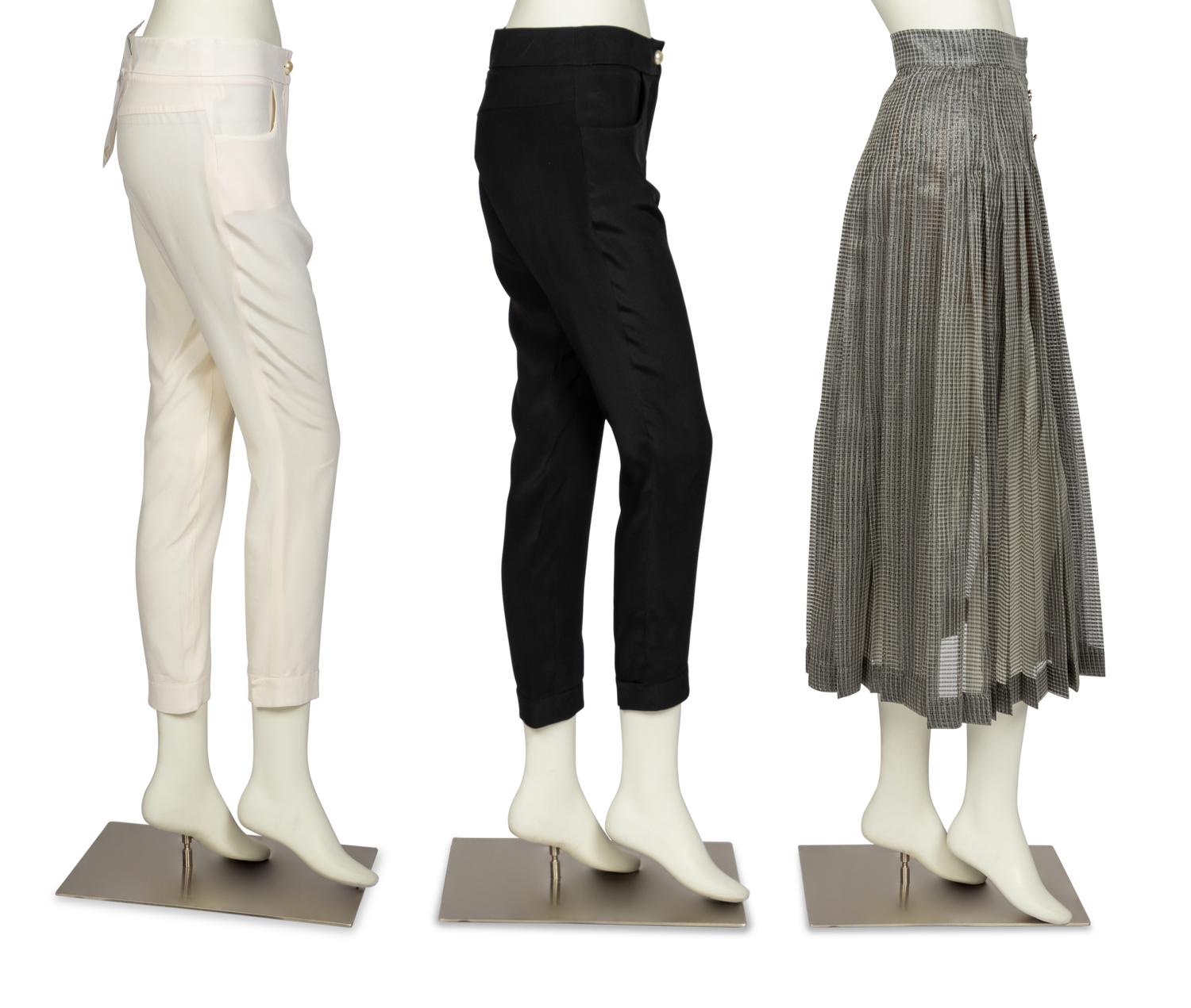 Four Chanel Items: Two Pants, One Skirt, One Belt, 2013-17
