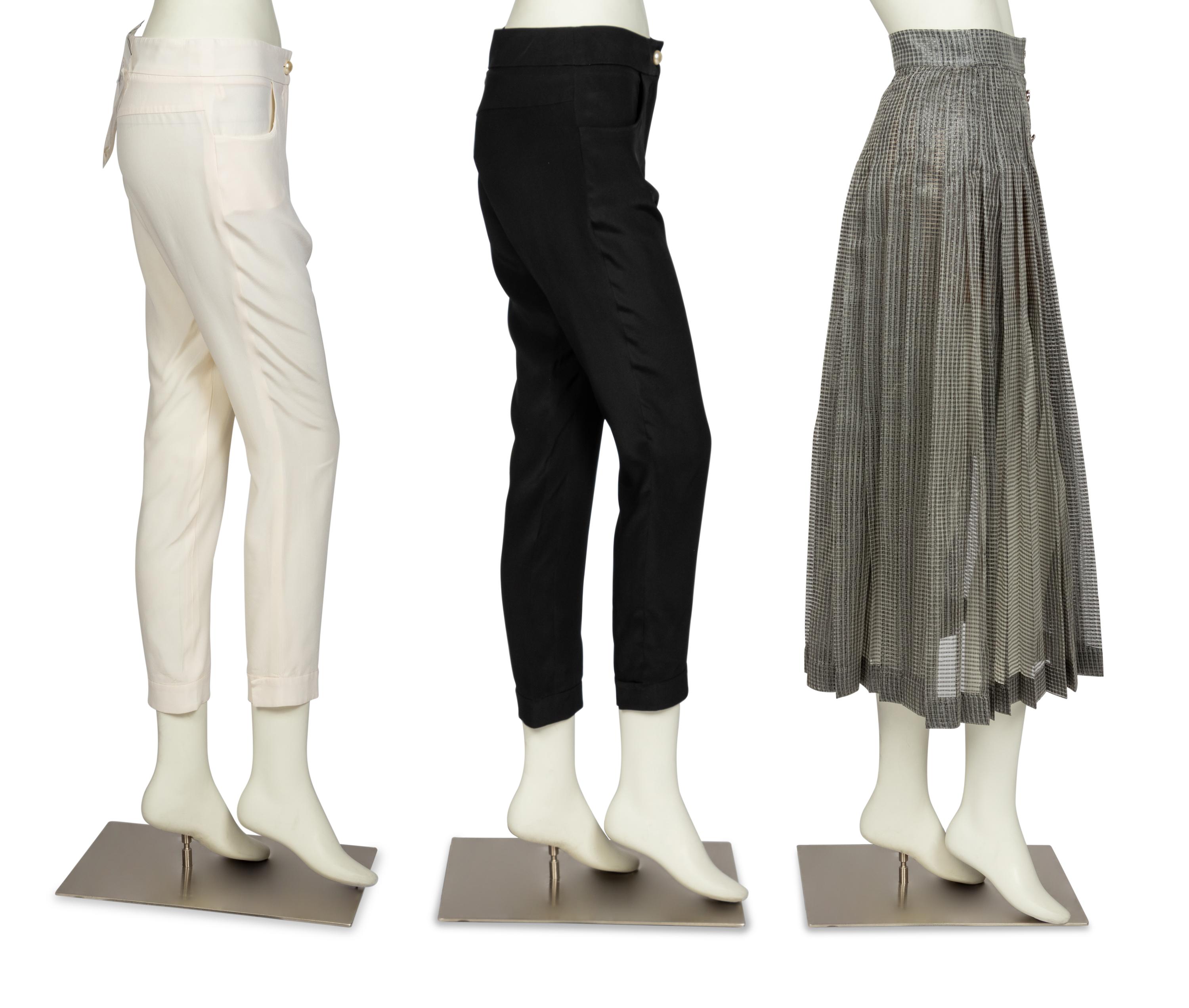 Four Chanel Items: Two Pants, One Skirt, One Belt, 2013-17