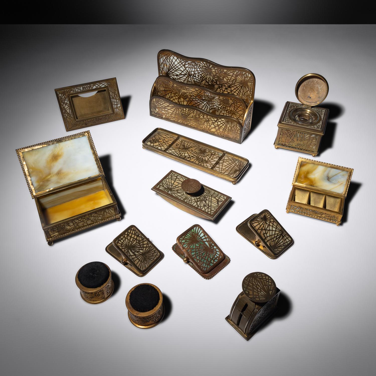 Pine Needle desk accessories Tiffany Studios, USA