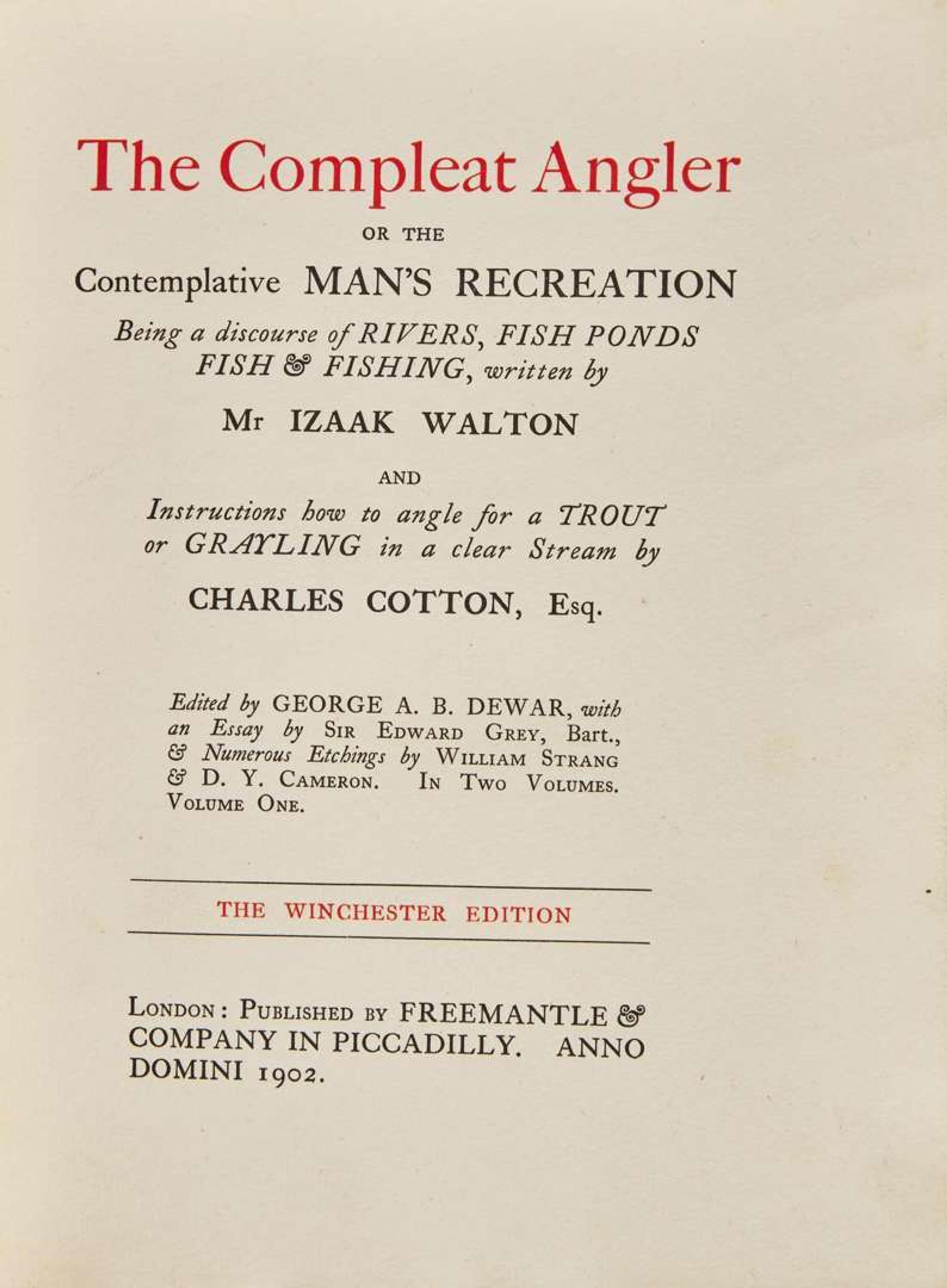 [Literature] Walton, Izaak, and Charles Cotton: The Compleat Angler...