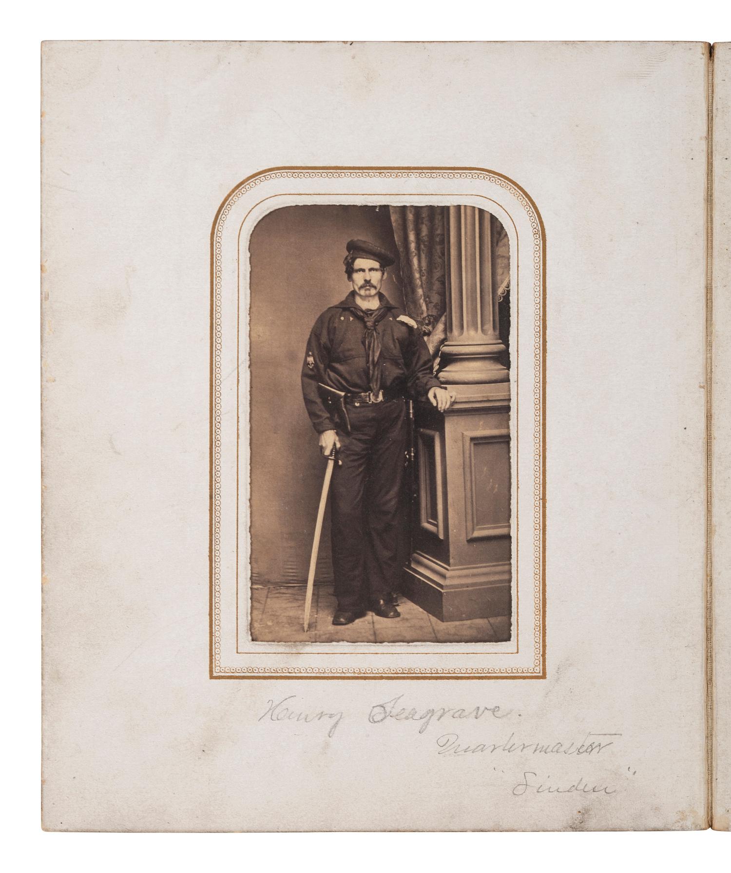 [CIVIL WAR]. A CDV album containing images of Civil War officers including Medal of Honor recipient Perry Wilkes, and others.