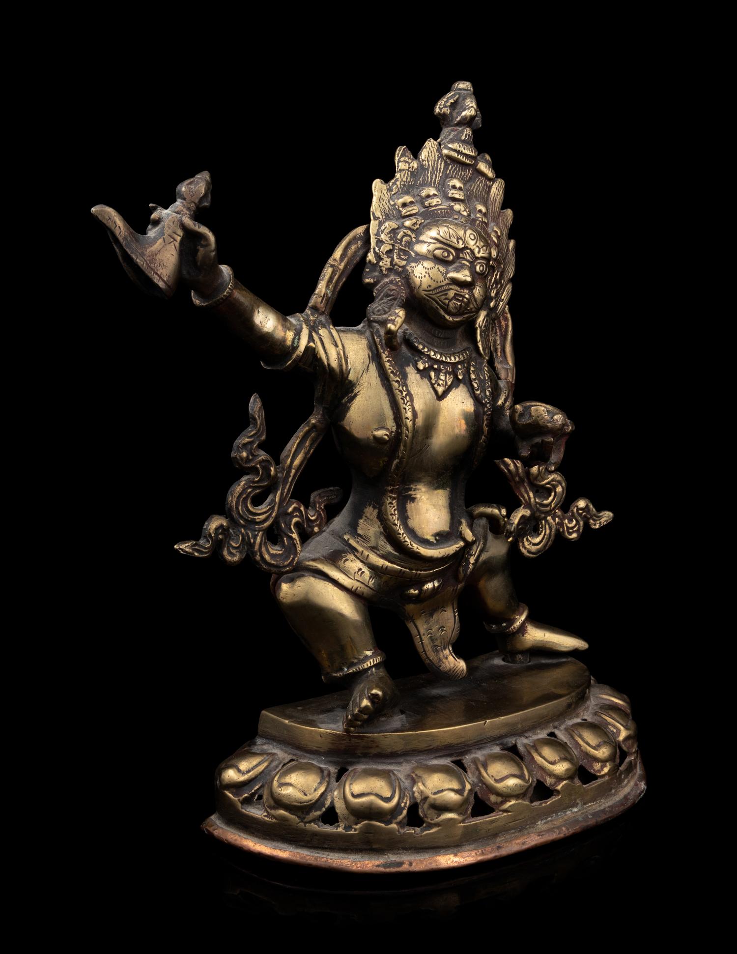 A Tibetan Gilt Copper Figure of a Tara