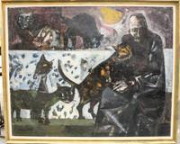 Woman with Cats