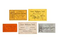 [CIVIL WAR]. Union and Confederate ephemera, incl. a sketch, and a ticket to Johnson's impeachment.