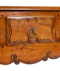 A Louis XV Provincial Walnut Bureau Plat