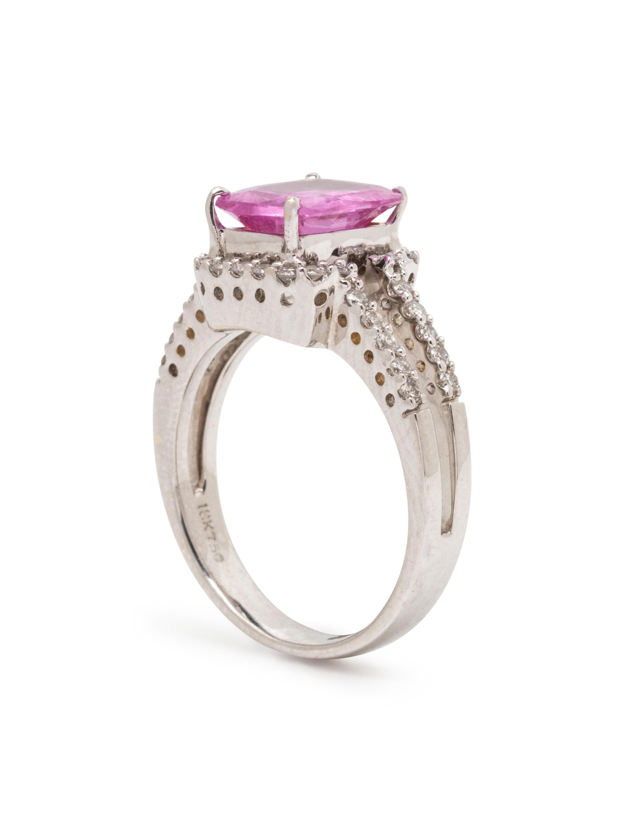 PINK SAPPHIRE AND DIAMOND RING