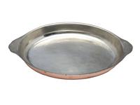 An American Copper Oval Au Gratin Dish with Cover