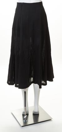 A Chanel Black Wool A-line Skirt, No size.