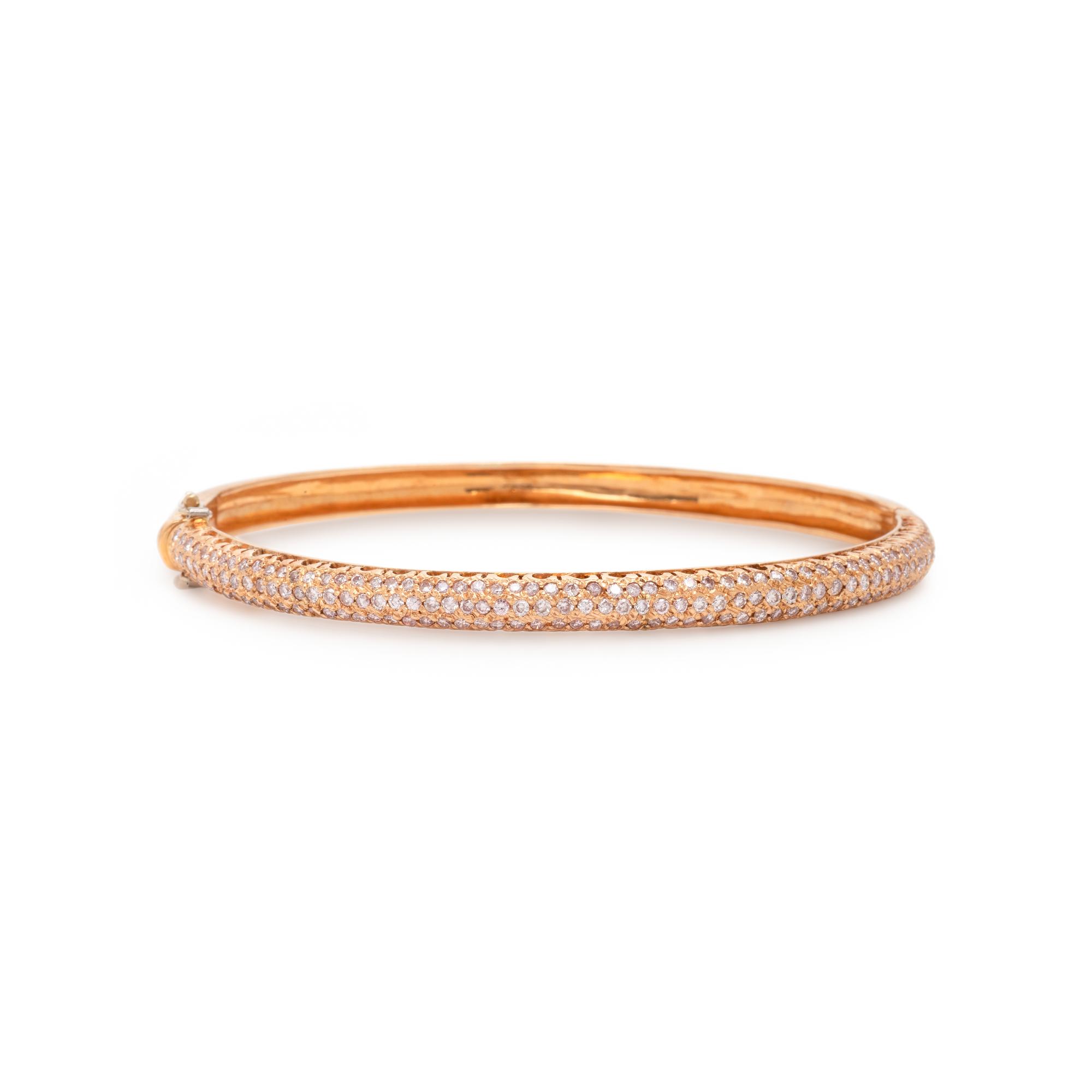 Élan, Rose Gold and Pink Diamond Bangle Bracelet